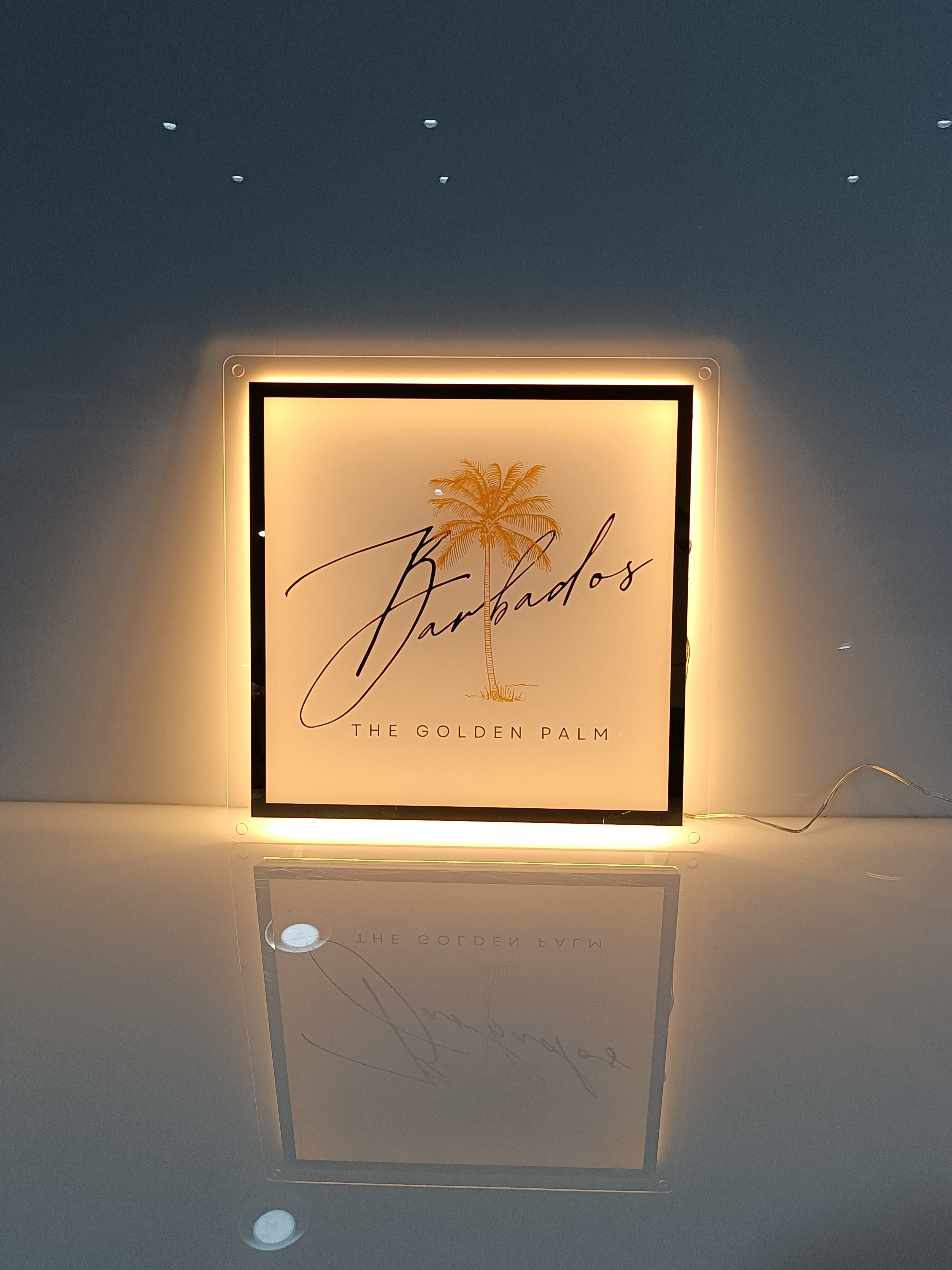 Custom Gold Backlit Sign