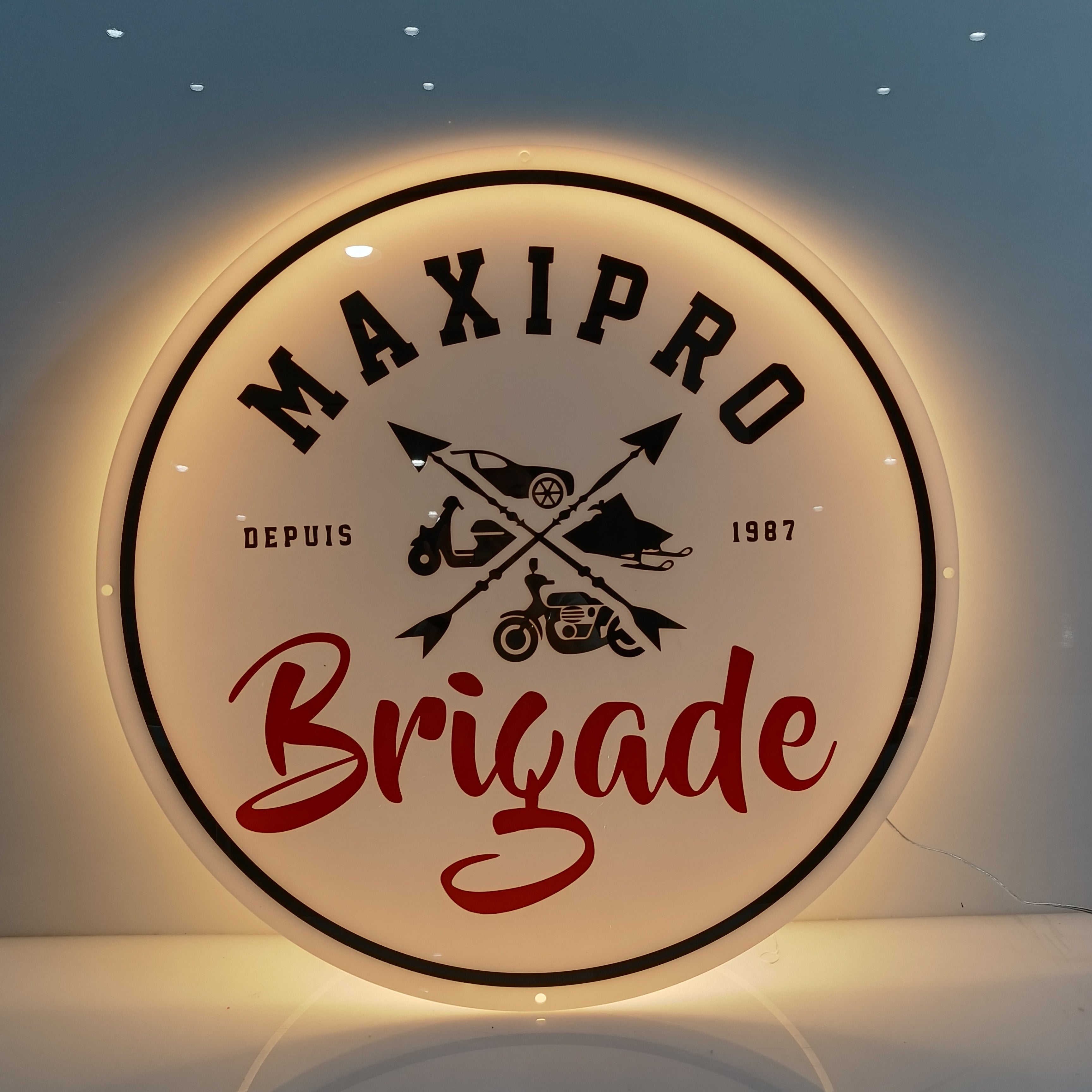 Custom Gold Backlit Sign